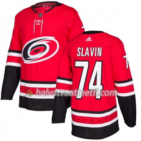 Miesten NHL Carolina Hurricanes Pelipaita Jaccob Slavin 74 Adidas 2017-2018 Punainen Authentic